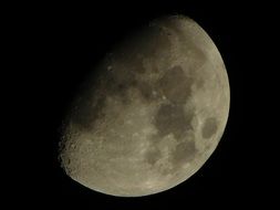 Moon at dark Night Sky