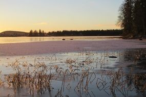 winter lake in sweden