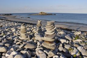 Pebbles on the ocean coast