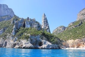 scenic rocks at sea, Italy, Sardinia, Cala Goloritze