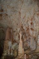 Underground stalagmite Column in Cave