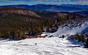 ski slope in a rural California