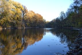 stechlinsee lake in autumn