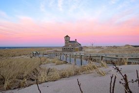 landscape of Cape Cod at sunset, massachusetts