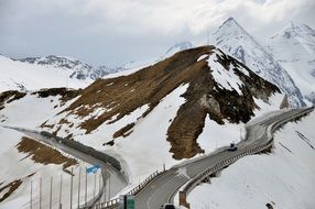 landscape of highway on top of a mountain