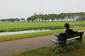 Landscape of Amsterdam in the autumn