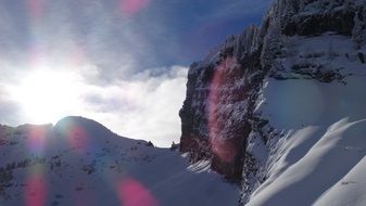 snowy Alpine summit