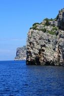 stone cliffs on the coast of croatia