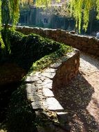 paved walk path in park