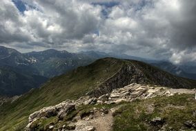 Tatry Poland dark clouds in sky