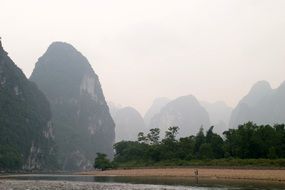 Guilin Mountains and river in China