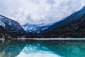 photo of emerald mountain river
