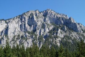 distant view of high mountains in austria