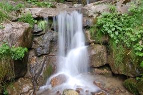 photo of a rocky waterfall