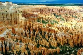 Bryce Canyon panorama as a colorful picture