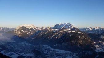 alpine mountains amazing top view