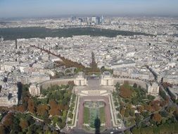 Aerial view of Paris in France