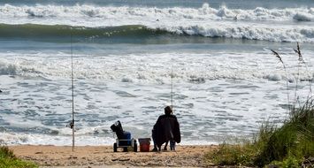 Surf Fisherman Fishing Person