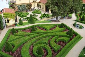 beautiful garden in Prague