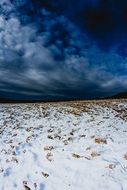 thunderclouds over the valley in the karpaty