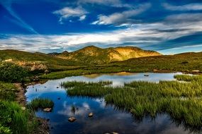 Landscape of beautiful mountains in Colorado