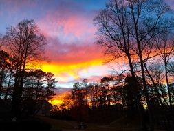 Sunset orange Dusk