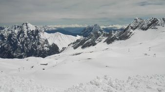 Landscape of Zugspitse in South Germany