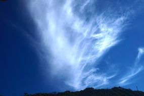 Clouds in the blue sky in El Salvador