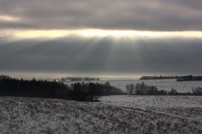 Landscape of calm sunrise in morning