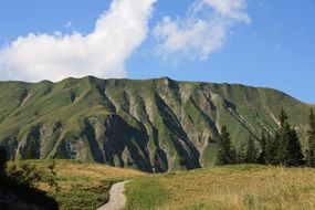 alpine mountains in austria in summer