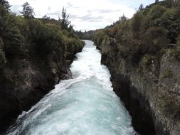 Landscape Picture of the river between rocks