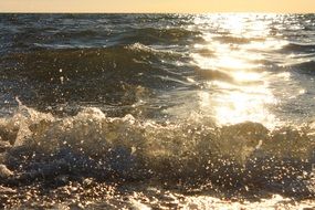 splashing waves of Baltic Sea