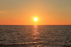 tranquil sunset on the Baltic Sea