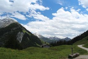 shed on a mountain meadow in Austria