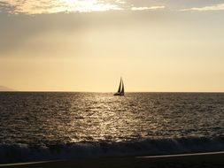 striking Boat Sunset