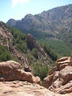 forested rocky Mountains, france, Corsica
