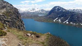 panorama of the fjords in Scandinavia