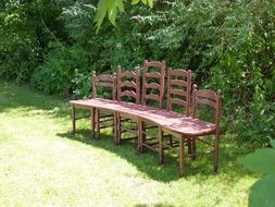 chairs like a bench in a park