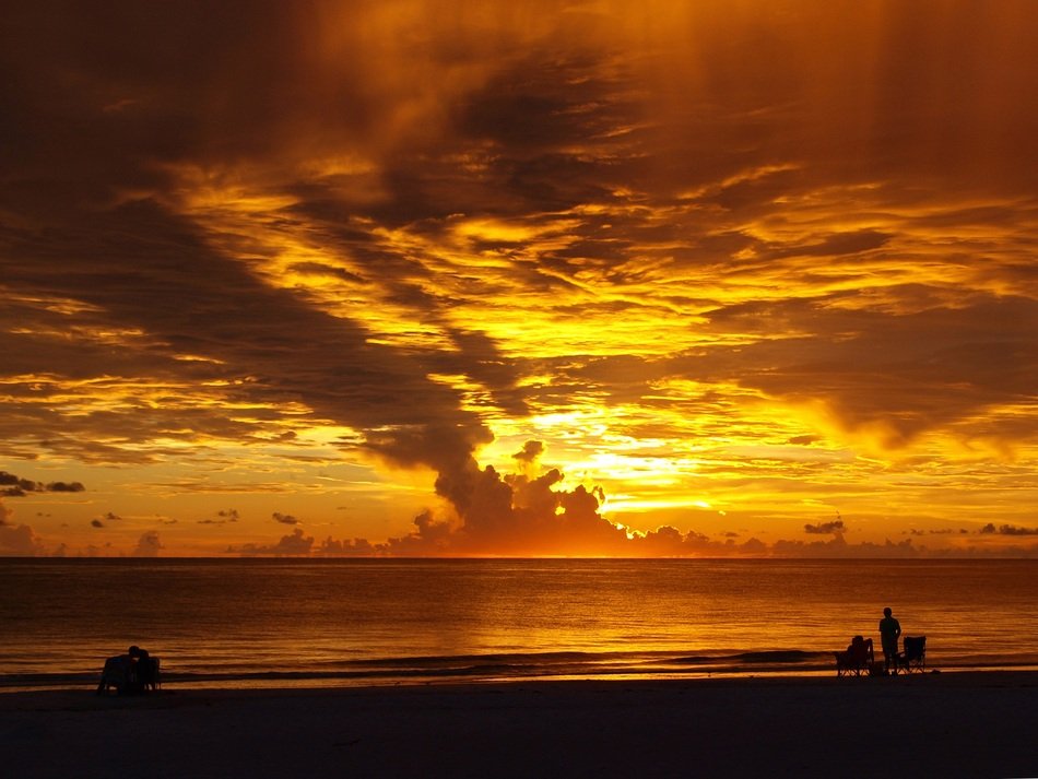 Indian Shore at the sunset