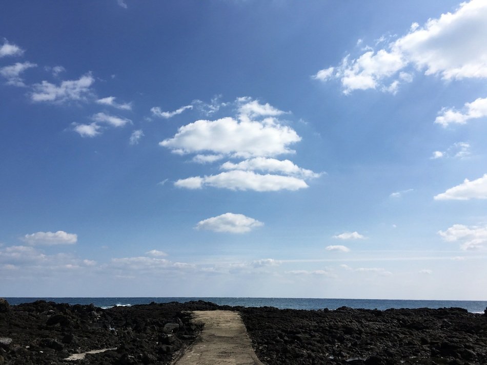 view of the orchean from Jeju Island