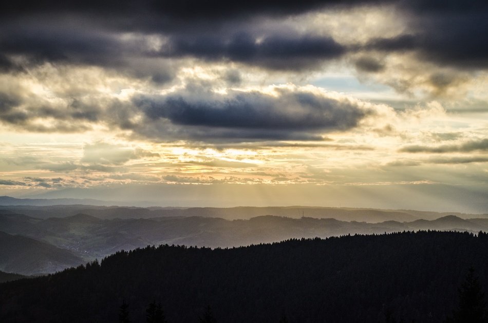 evening sky over the Black Forest