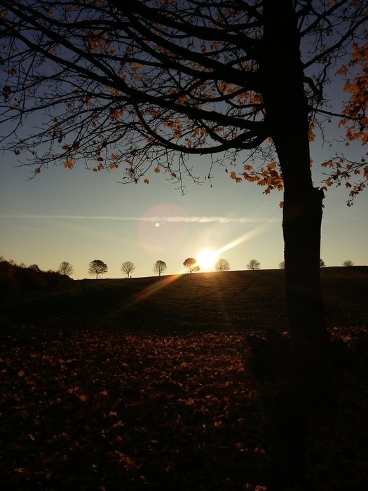 romantic sunset in Westerwald