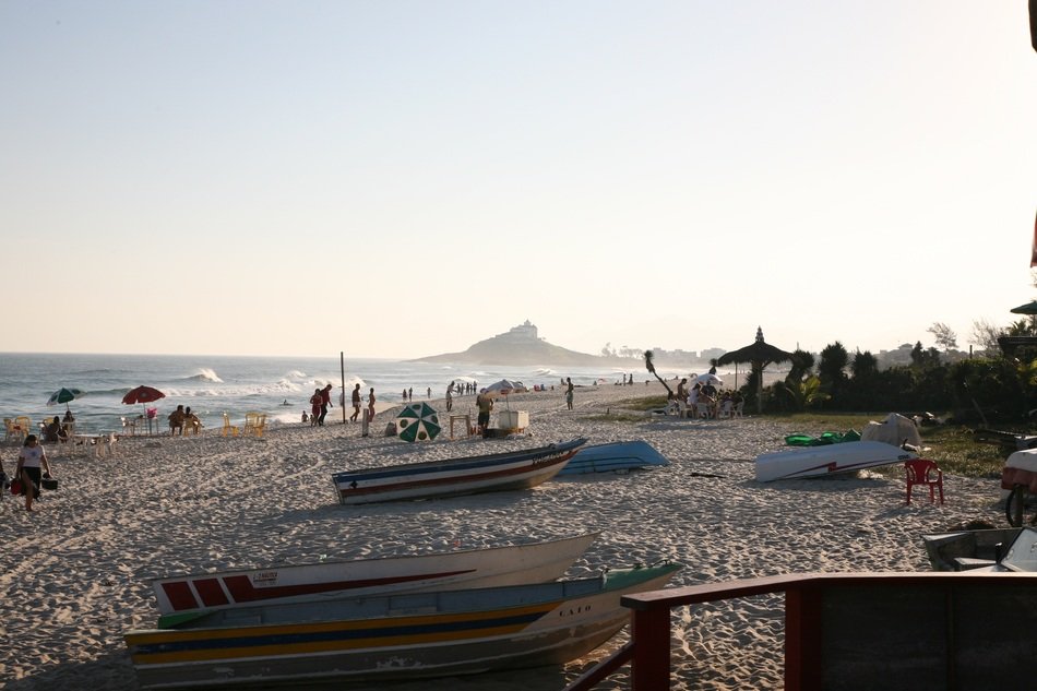 people on the beach in brazil