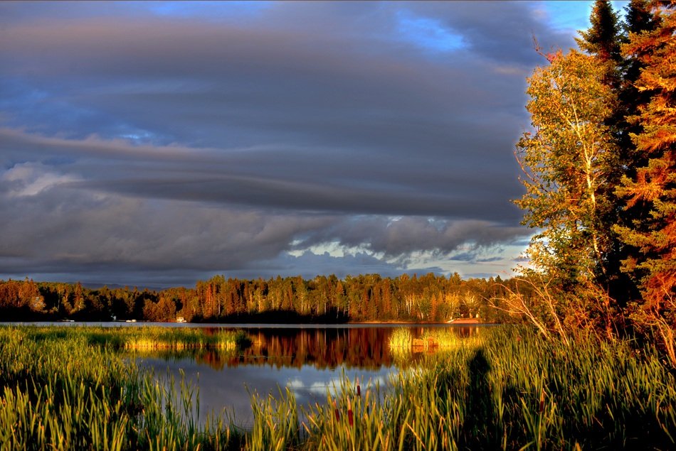 Landscape with the lake in Canada