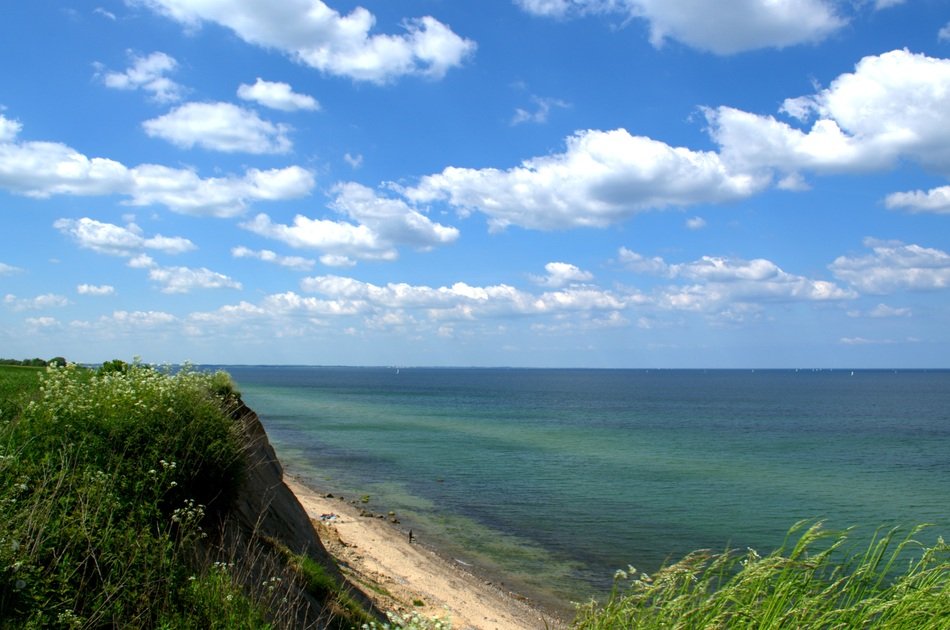 panorama of a cliff on the shore of the Baltic Sea