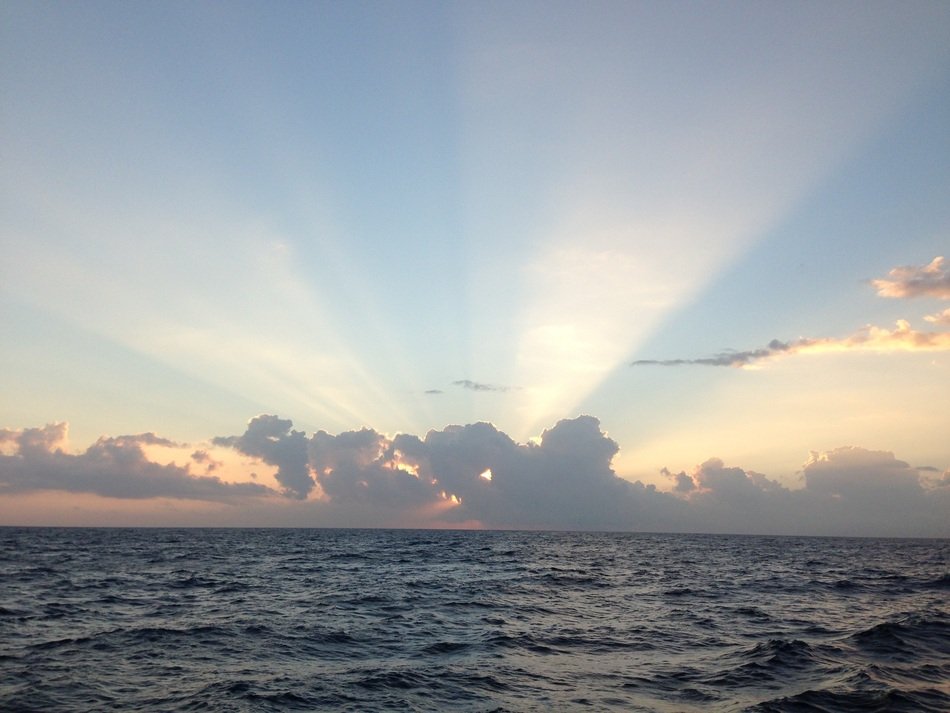 Ocean at the sunrise