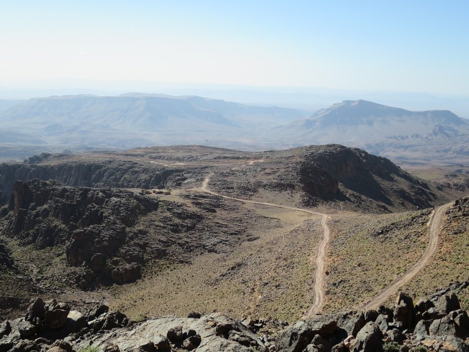 landscape of The Atlas Mountains are a mountain range in the Maghreb