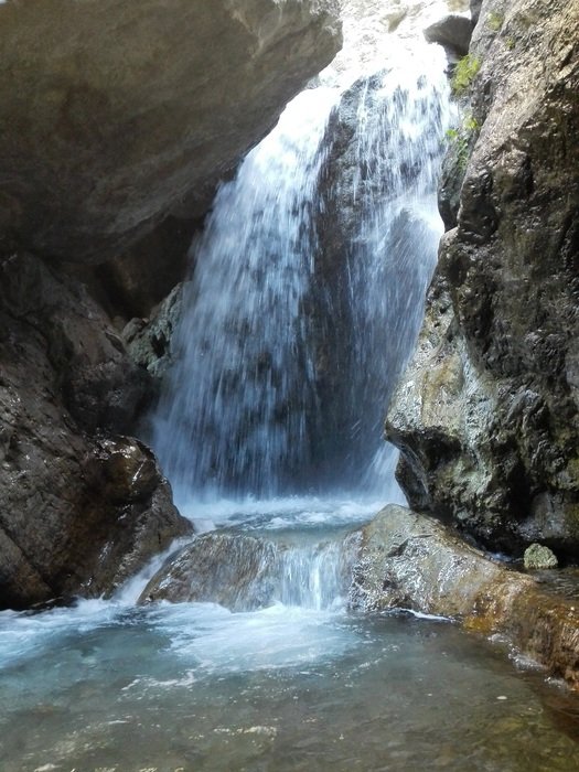 mountain waterfall in the countryside in Granada