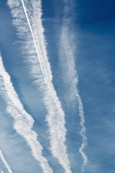 Beautiful white clouds in the white sky