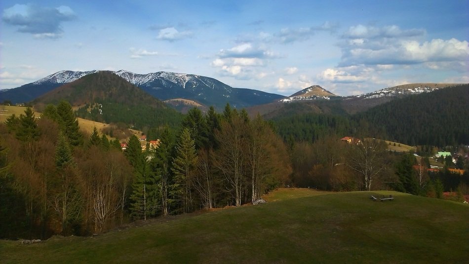 remote view of the village donovaly in slovakia